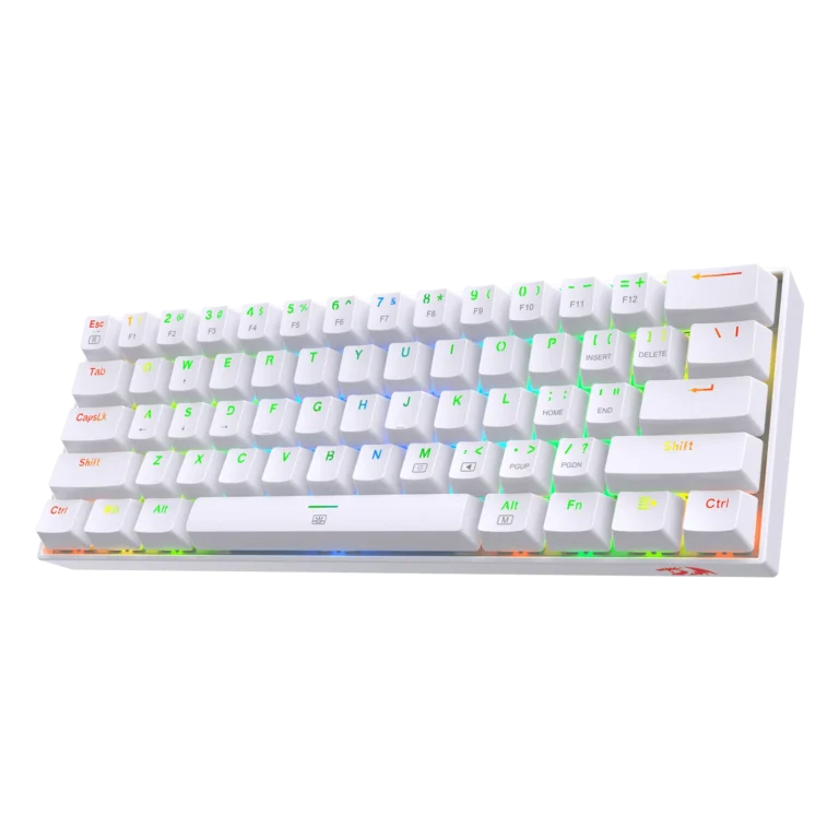 Biała klawiatura z podświetleniem RGB